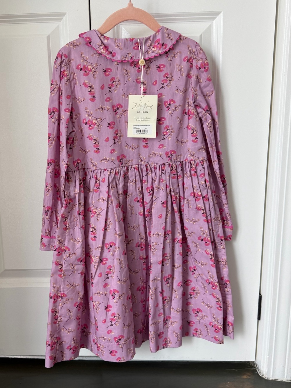Rachel Riley Floral Foxglove Button-Front Dress - Picture 5 of 6